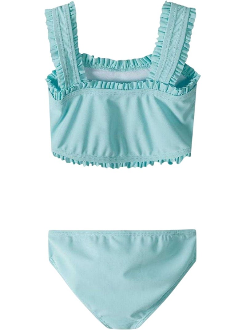 Ensemble maillot de bain 2 pièces motif/style uni - minoti Bleu - Kiabi