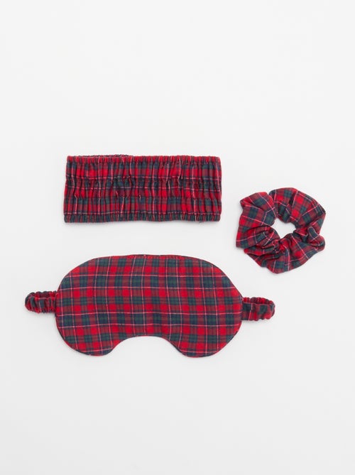 Ensemble masque de nuit + chouchou + bandeau - Kiabi