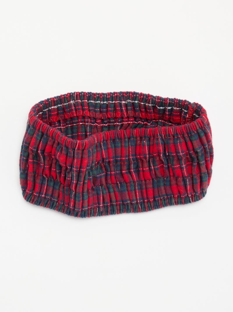 Ensemble masque de nuit + chouchou + bandeau Rouge - Kiabi
