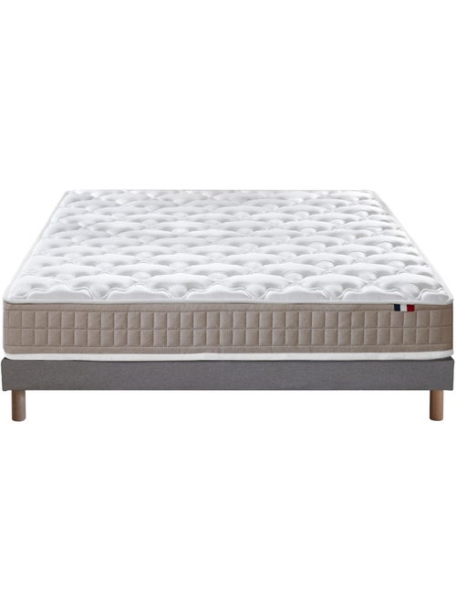 Ensemble matelas 100% latex 3 zones PURE avec sommier - confort français - Sommier - Gris chiné - Kiabi Ensemble matelas 100% latex 3 zones PURE avec sommier - confort français - Sommier - Gris chiné - Kiabi