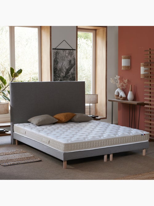 Ensemble matelas 100% latex 3 zones PURE avec sommier - confort français - Sommier - Gris chiné - Kiabi Ensemble matelas 100% latex 3 zones PURE avec sommier - confort français - Sommier - Gris chiné - Kiabi