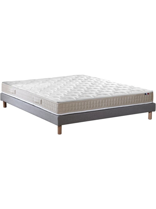 Ensemble matelas 100% latex 3 zones PURE avec sommier - confort français - Sommier - Gris chiné - Kiabi Ensemble matelas 100% latex 3 zones PURE avec sommier - confort français - Sommier - Gris chiné - Kiabi