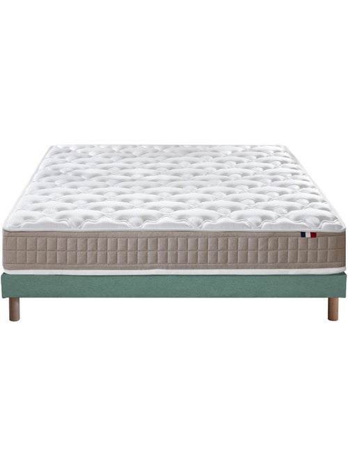 Ensemble matelas 100% latex 3 zones PURE avec sommier - confort français - Sommier - Vert celadon - Kiabi Ensemble matelas 100% latex 3 zones PURE avec sommier - confort français - Sommier - Vert celadon - Kiabi