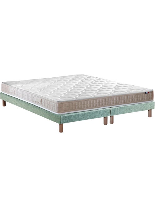 Ensemble matelas 100% latex 3 zones PURE avec sommier - confort français - Sommier - Vert celadon - Kiabi Ensemble matelas 100% latex 3 zones PURE avec sommier - confort français - Sommier - Vert celadon - Kiabi