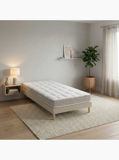 Ensemble matelas 100% latex, 5 zones, H18, 85kg/m3, sommier en kit beige - Kiabi
