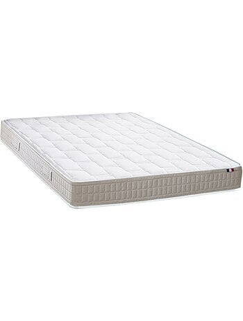 Ensemble matelas 100% latex, 5 zones, H18, 85kg/m3, sommier en kit gris