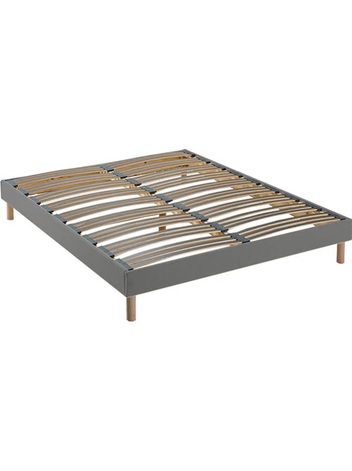 Ensemble matelas 100% latex, 5 zones, H18, 85kg/m3, sommier en kit gris - Kiabi Ensemble matelas 100% latex, 5 zones, H18, 85kg/m3, sommier en kit gris - Kiabi