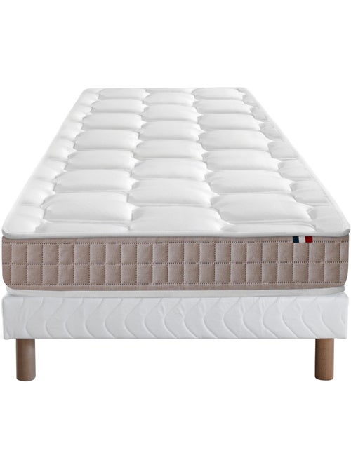 Ensemble Matelas 100% latex 5 zones ORIGINEL + Sommier - Spécial Dos Sensible - Blanc - Kiabi Ensemble Matelas 100% latex 5 zones ORIGINEL + Sommier - Spécial Dos Sensible - Blanc - Kiabi