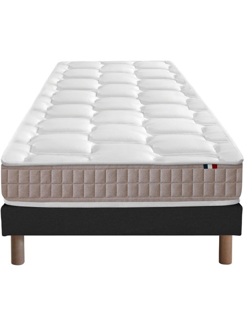 Ensemble Matelas 100% latex 5 zones ORIGINEL + Sommier - Spécial Dos Sensible - Noir - Kiabi Ensemble Matelas 100% latex 5 zones ORIGINEL + Sommier - Spécial Dos Sensible - Noir - Kiabi