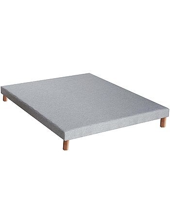 Ensemble Matelas 100% latex 5 zones ORIGINEL + Sommier + oreiller + couette, Sommier Gris chiné
