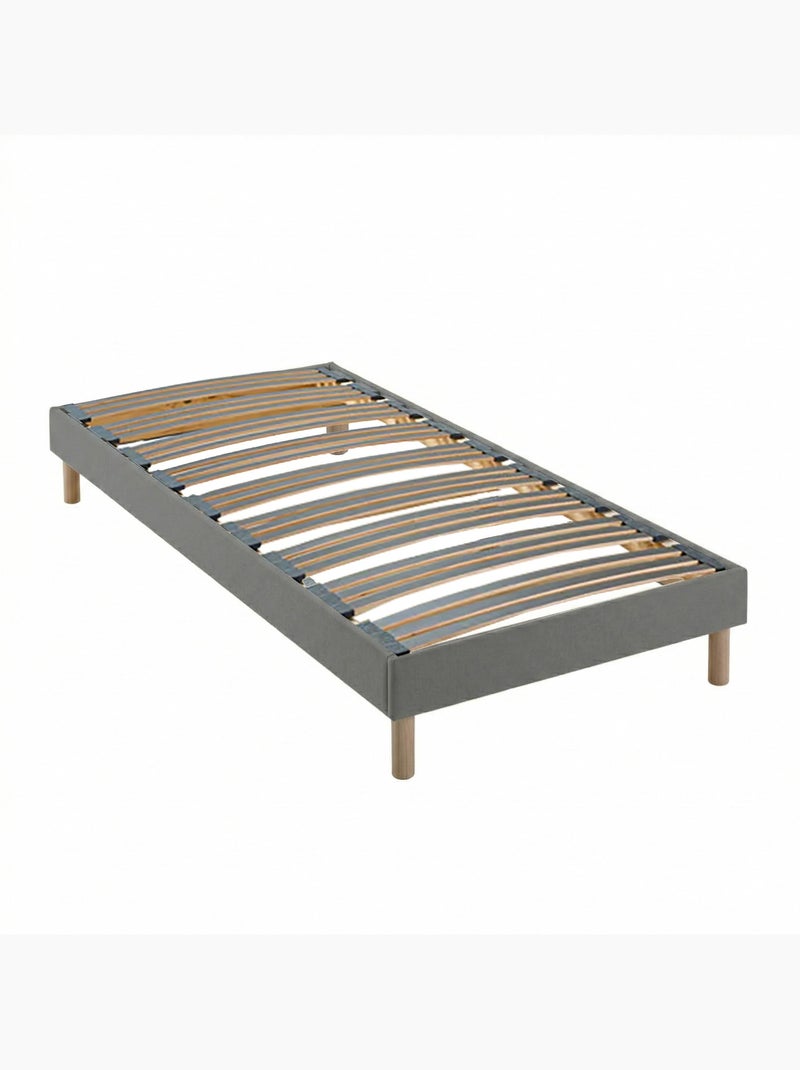 Ensemble matelas 100% latex, H12, 73kg/m3, sommier en kit gris Blanc Gris - Kiabi