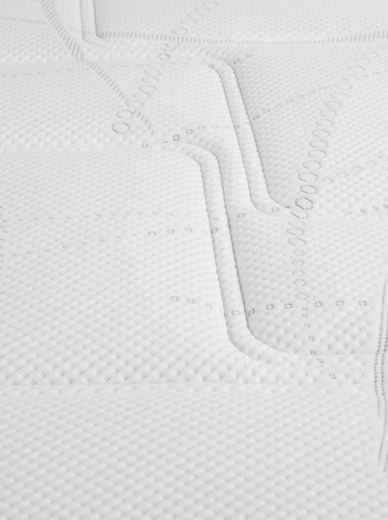 Ensemble matelas 100% latex, sommier Constellation et pieds Crépuscule 600 Blanc - Kiabi