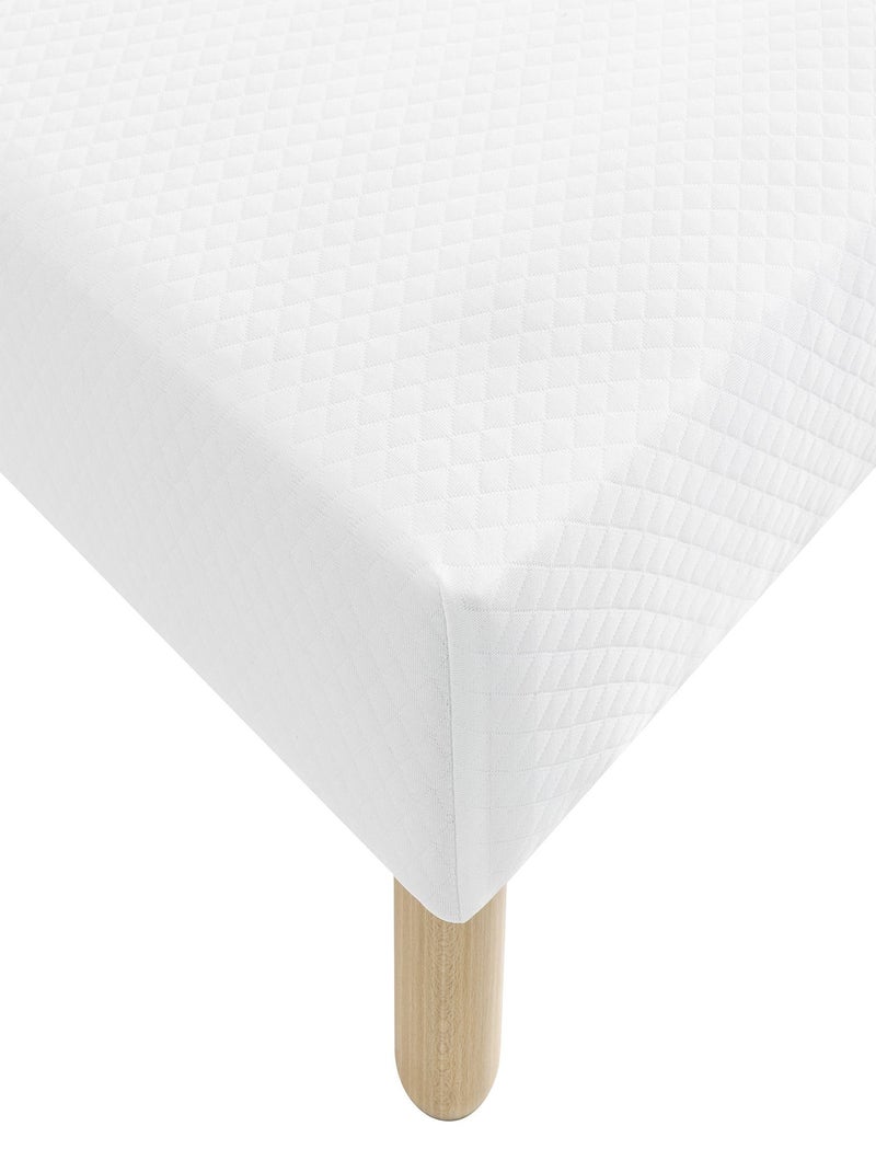 Ensemble matelas 100% latex, sommier Constellation et pieds Crépuscule 600 Blanc - Kiabi