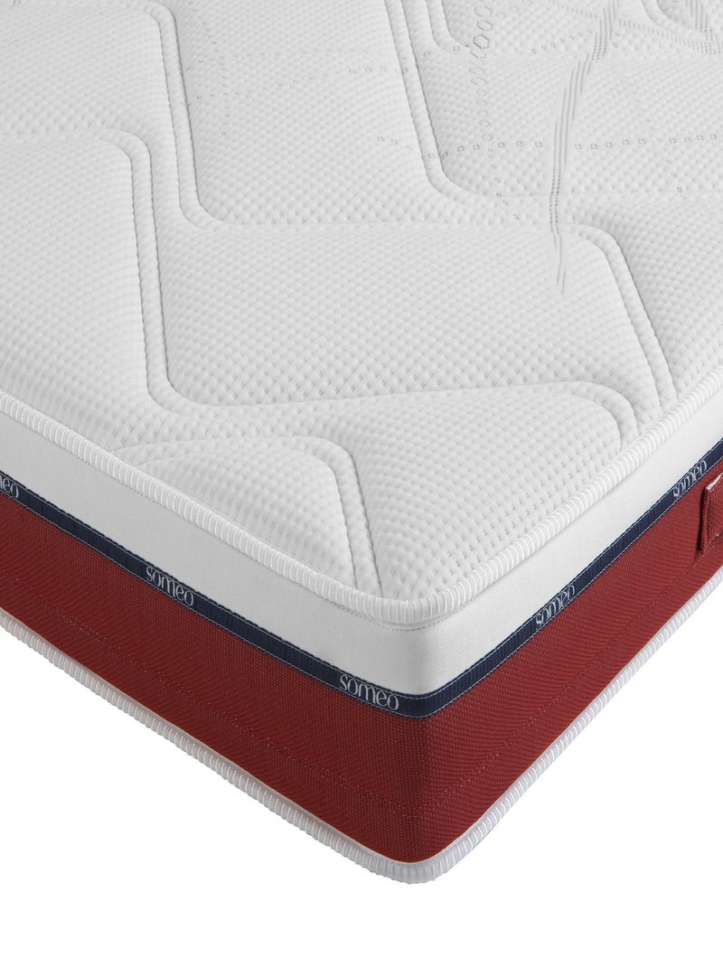 Ensemble matelas 100% latex, sommier Constellation et pieds Crépuscule 600 Blanc - Kiabi