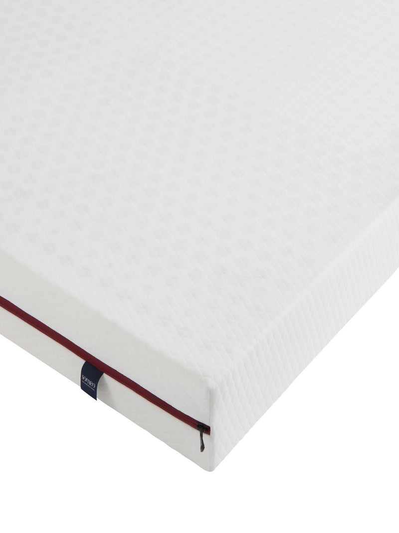 Ensemble matelas 100% latex, sommier et pieds Crépuscule 200 Blanc - Kiabi