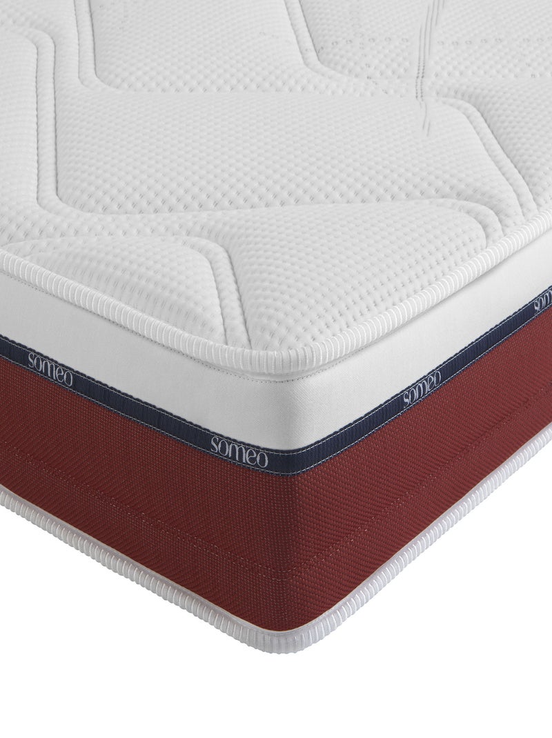 Ensemble matelas 100% latex, sommier et pieds Crépuscule 600 Blanc - Kiabi
