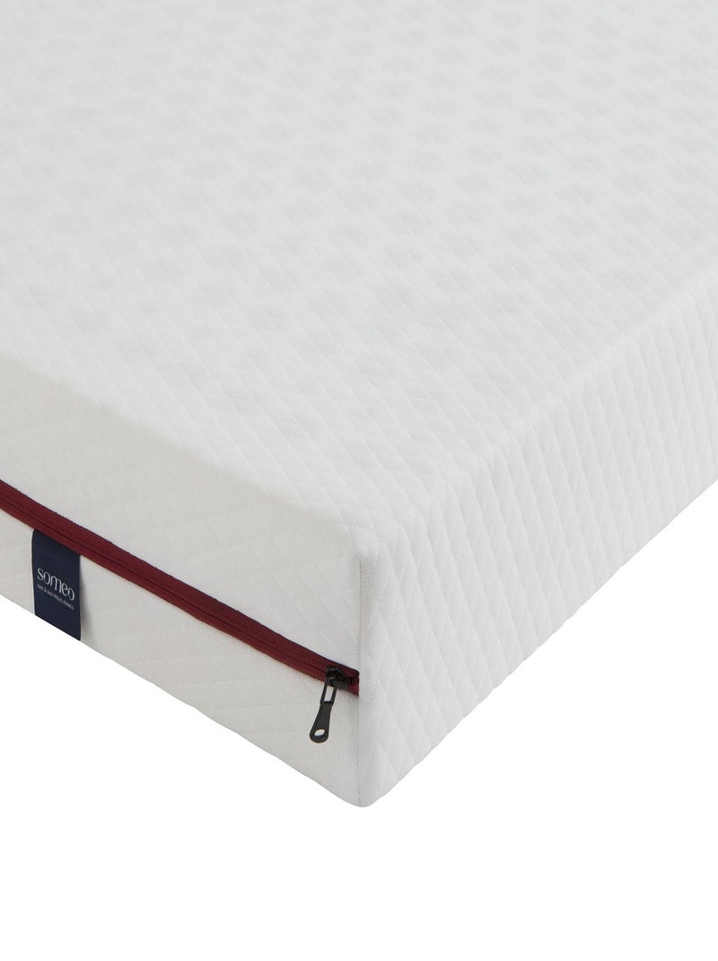Ensemble matelas 100% latex, sommier, pieds, couette et oreiller Crépuscule 200 Blanc - Kiabi