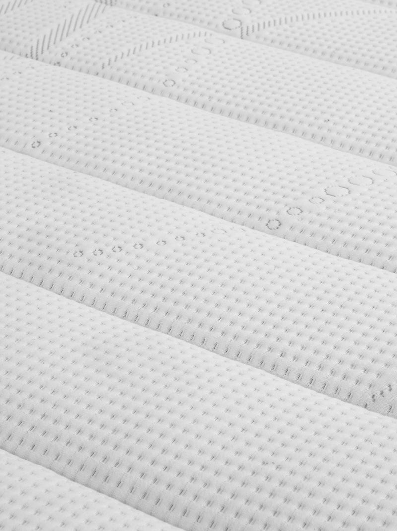 Ensemble matelas 100% latex, sommier, pieds, couette et oreiller Crépuscule 500 Blanc - Kiabi