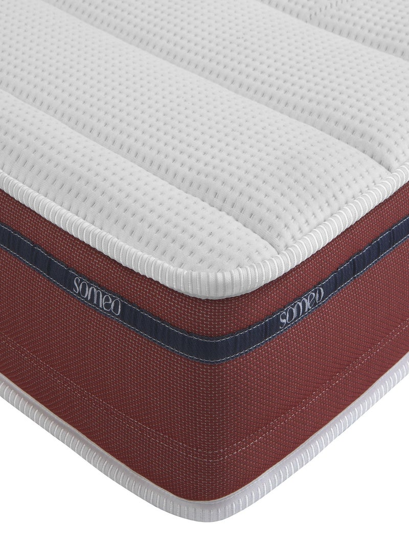 Ensemble matelas 100% latex, sommier, pieds, couette et oreiller Crépuscule 500 Blanc - Kiabi