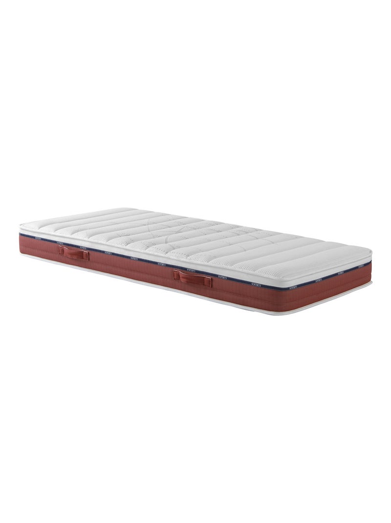 Ensemble matelas 100% latex, sommier, pieds, couette et oreiller Crépuscule 600 Blanc - Kiabi