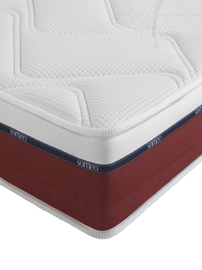 Ensemble matelas 100% latex, sommier, pieds, couette et oreiller Crépuscule 600 Blanc - Kiabi