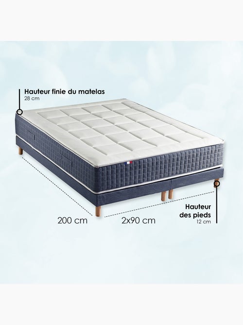 Ensemble matelas 7 zones KING STYLE, mémoire de forme & sommier - Kiabi Ensemble matelas 7 zones KING STYLE, mémoire de forme & sommier - Kiabi