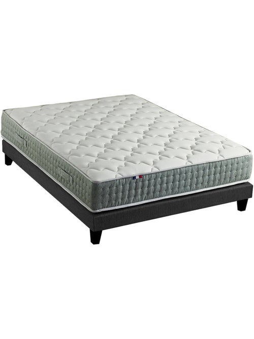 Ensemble matelas à ressorts HYGGE et sommier déco pour un confort optimal - Sommier - Noir - Kiabi Ensemble matelas à ressorts HYGGE et sommier déco pour un confort optimal - Sommier - Noir - Kiabi