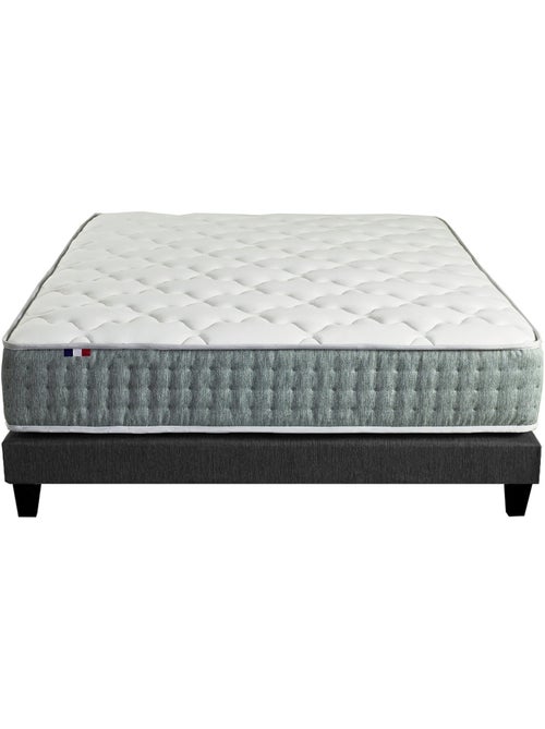 Ensemble matelas à ressorts HYGGE et sommier déco pour un confort optimal - Sommier - Noir - Kiabi Ensemble matelas à ressorts HYGGE et sommier déco pour un confort optimal - Sommier - Noir - Kiabi