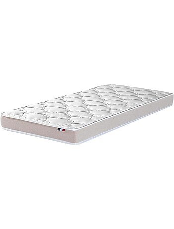 Ensemble Matelas accueil Latex 3 zones INITIAL - Bi Confort Mousse & Latex + Sommier - Blanc