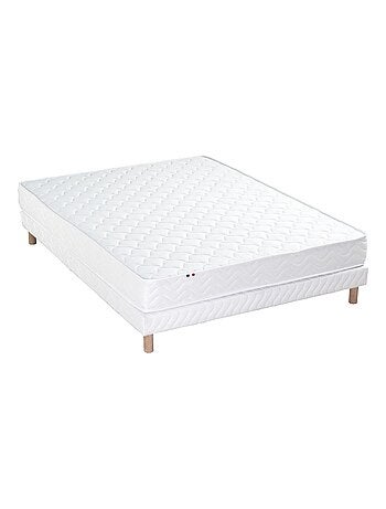 Ensemble Matelas Mousse Accueil Latex 3 Zones + Sommier 90x200 cm