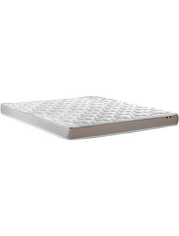Ensemble Matelas accueil Latex 3 zones INITIAL Bi Confort Mousse & Latex + Sommier , Sommier Blanc