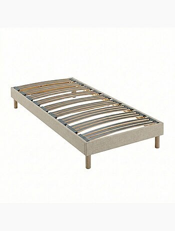 Ensemble matelas accueil latex, H14, 25kg/m3, sommier en kit beige
