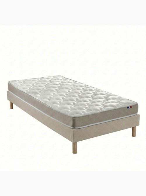 Ensemble matelas accueil latex, H14, 25kg/m3, sommier en kit beige - Kiabi Ensemble matelas accueil latex, H14, 25kg/m3, sommier en kit beige - Kiabi