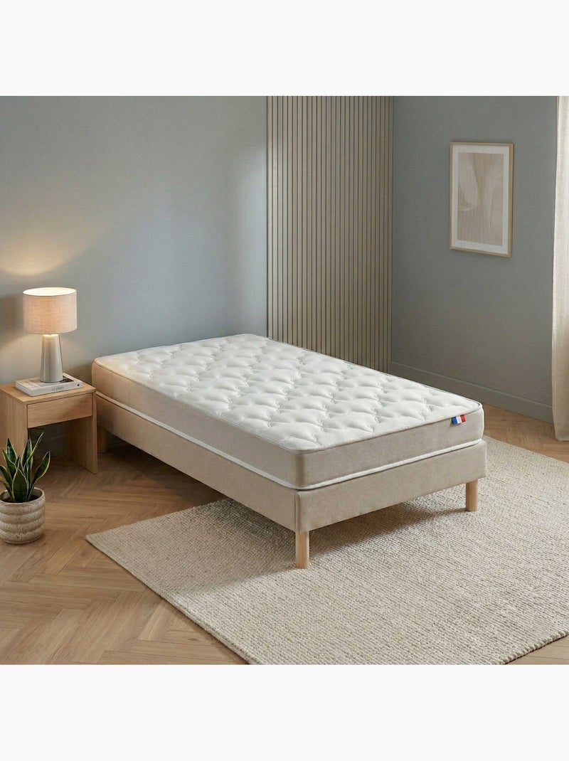 Ensemble matelas accueil latex, H14, 25kg/m3, sommier en kit beige Beige clair - Kiabi