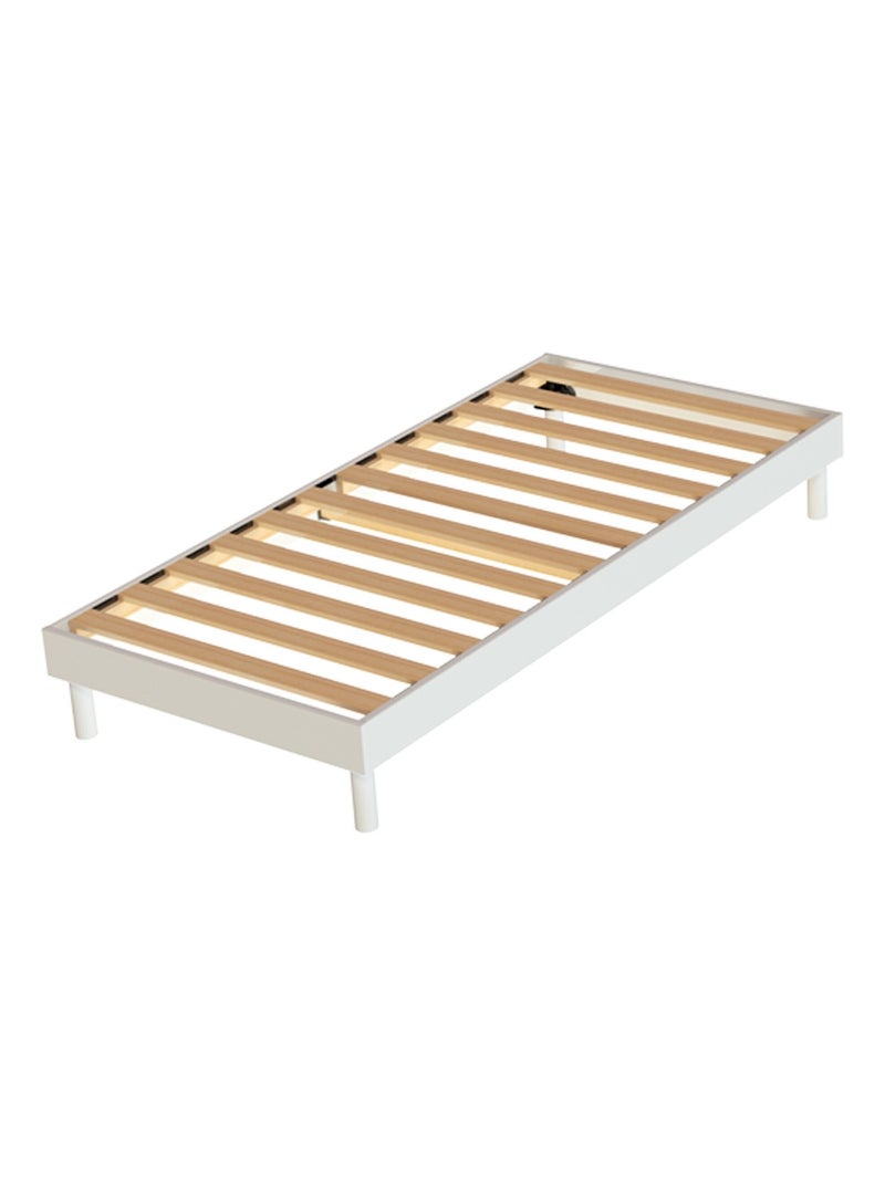 Ensemble Matelas accueil Latex INITIAL Sommier en Kit Couleur - Blanc, - 90 x 200 cm Blanc - Kiabi