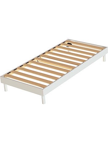 Ensemble Matelas accueil Latex INITIAL Sommier en Kit Couleur - Blanc