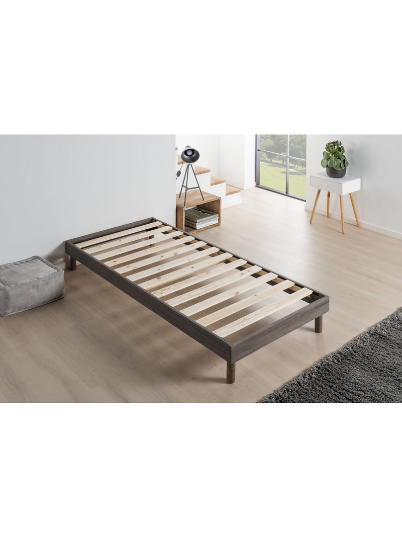 Ensemble Matelas accueil Latex INITIAL Sommier en Kit Couleur - Chêne gris Blanc Gris - Kiabi