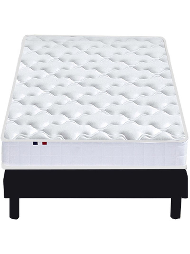 Ensemble Matelas accueil mémoire de forme AZUR Sommier en Kit Couleur Anthracite, Noir Blanc - Kiabi