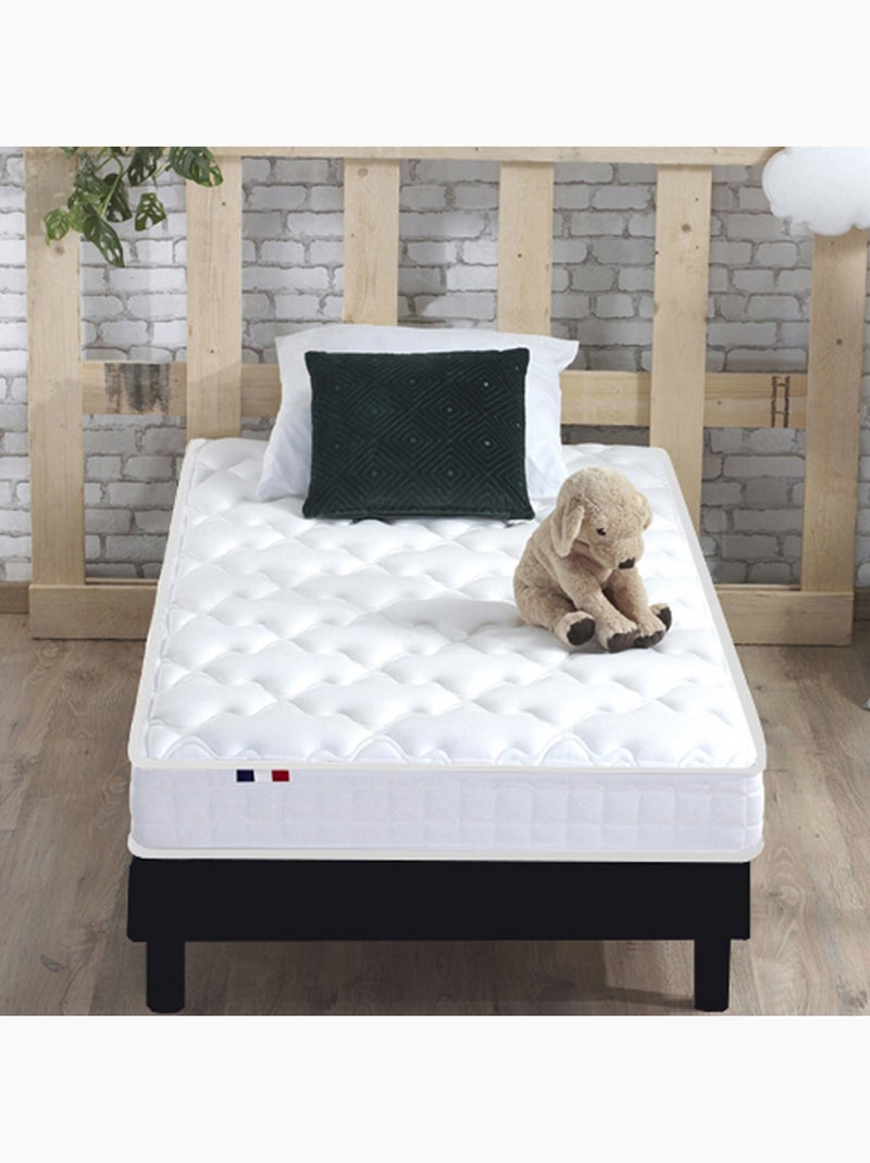 Ensemble Matelas accueil mémoire de forme AZUR Sommier en Kit Couleur Anthracite, Noir Blanc - Kiabi