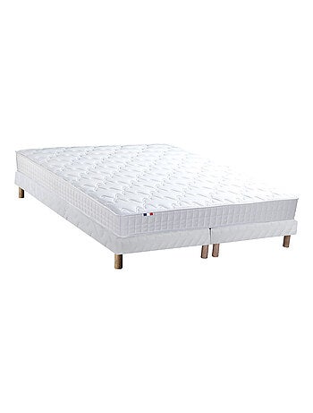 Ensemble Matelas accueil mémoire de forme MAM AZUR + Sommier Made in France , Sommier Blanc