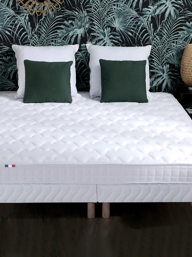 Ensemble Matelas accueil mémoire de forme MAM AZUR + Sommier Made in France , Sommier Blanc Blanc - Kiabi