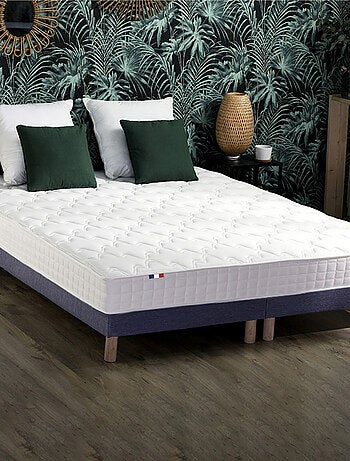 Ensemble Matelas accueil mémoire de forme MAM AZUR + Sommier Made in France , Sommier Noir
