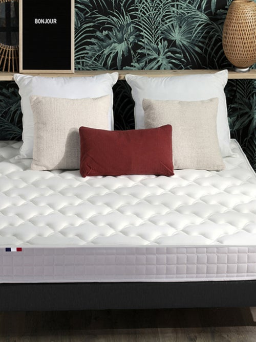 Ensemble Matelas accueil mémoire de forme MAM AZUR + Sommier Made in France , Sommier Noir - Kiabi