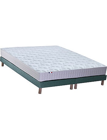 Ensemble Matelas accueil mémoire de forme MAM AZUR + Sommier Made in France , Sommier Noir