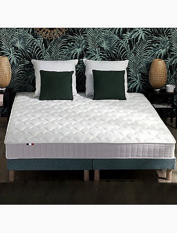 Ensemble Matelas accueil mémoire de forme MAM AZUR + Sommier Made in France , Sommier Noir