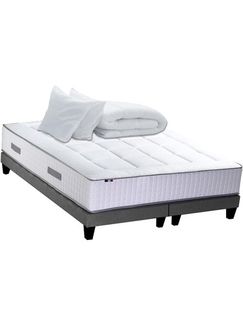 Ensemble matelas BELLAGIO et sommier, 7 zones, mémoire de forme - 2x90 x 200 cm - Kiabi
