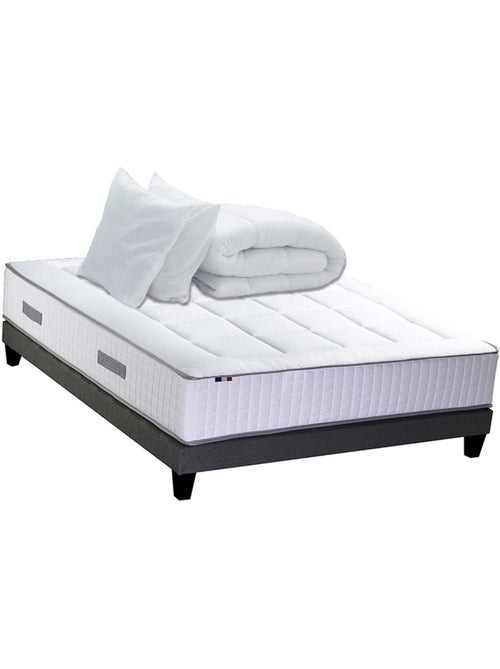 Ensemble matelas BELLAGIO et sommier, 7 zones, mémoire de forme - Kiabi Ensemble matelas BELLAGIO et sommier, 7 zones, mémoire de forme - Kiabi
