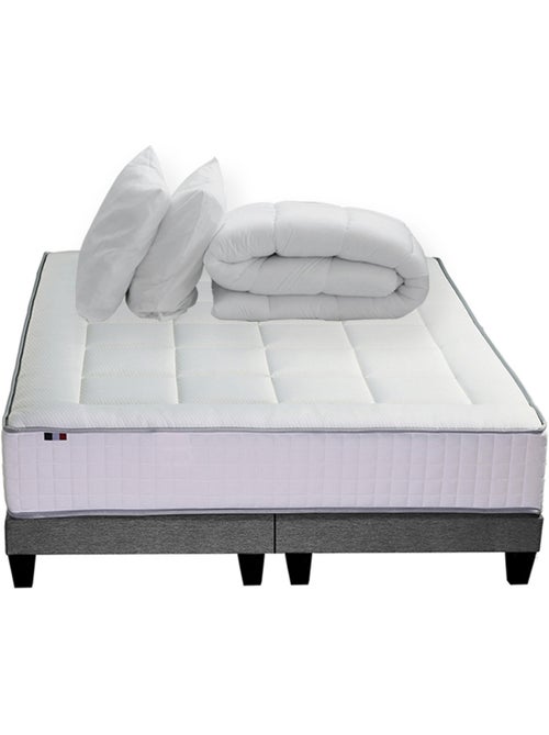 Ensemble matelas BELLAGIO et sommier, 7 zones, mémoire de forme - Kiabi Ensemble matelas BELLAGIO et sommier, 7 zones, mémoire de forme - Kiabi