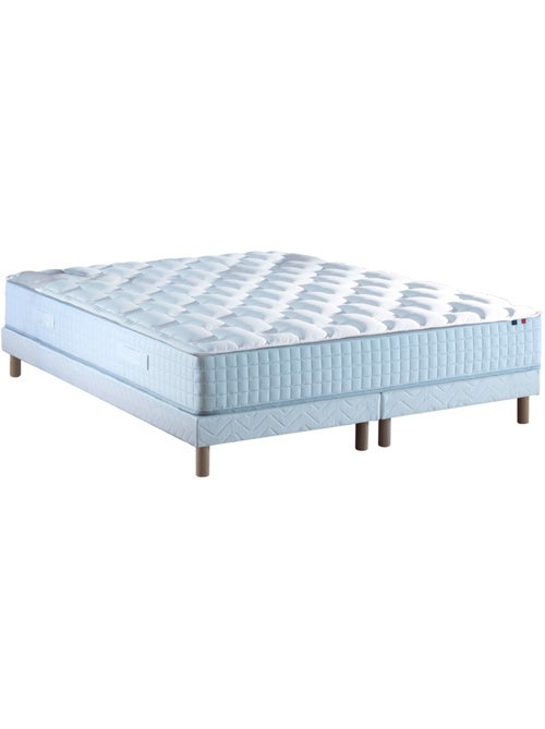 Ensemble matelas COSMOS ressorts sommier blanc 2x90x200 - Kiabi