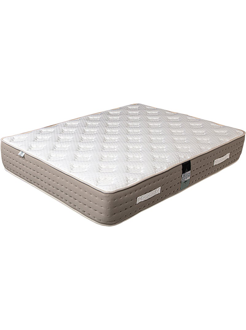 Ensemble matelas ferme avec ressorts ensachés 26 cm et sommier tapissier  gris Gris - Kiabi